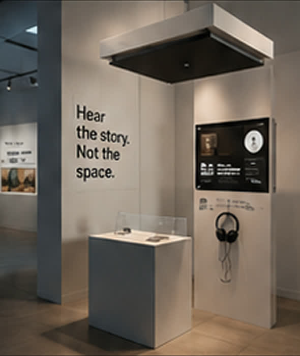 Audio Shower booth — hear the story