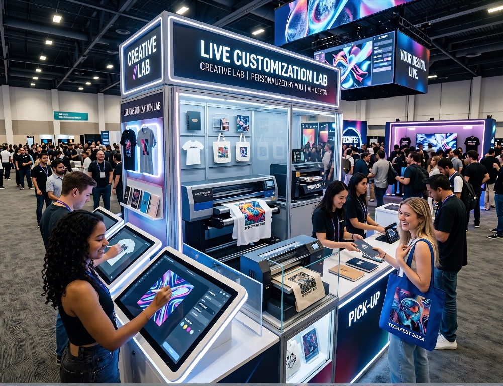 Live customization lab at an event