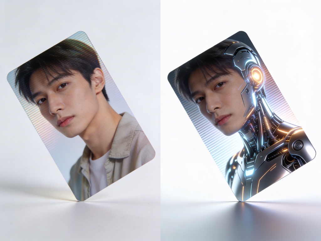 Portrait transformed into a character card